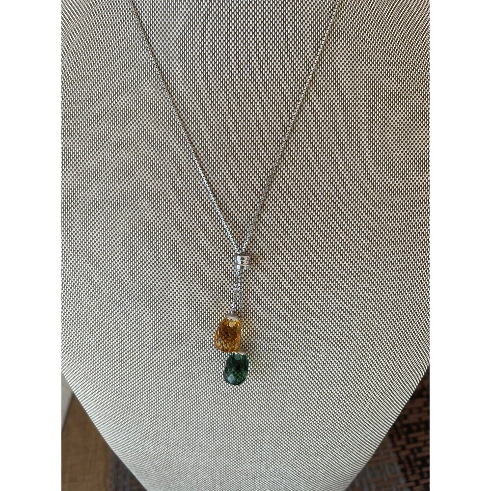 2 teardrops necklace